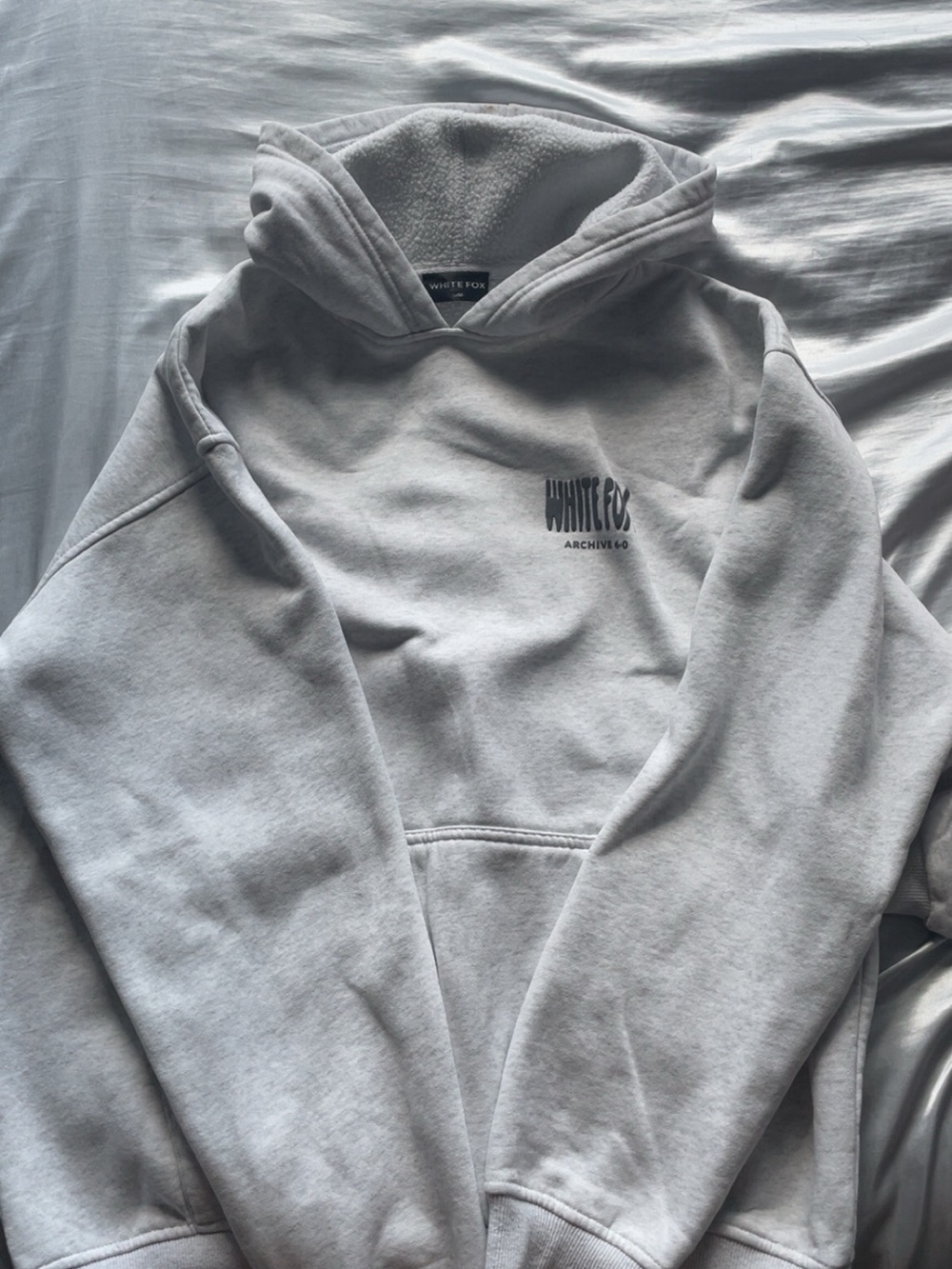 White Fox Light Gray Hoodie